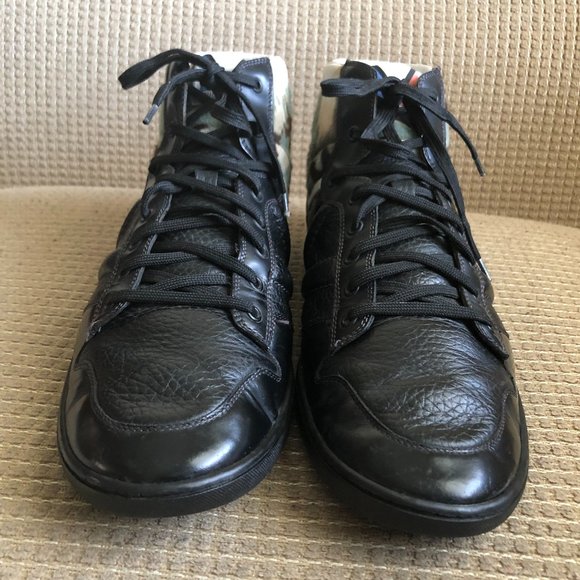 Louis Vuitton Men's Black Leather High Tops - Picture 1 of 12